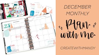 Plan with Me // December Monthly Spread // The Happy Planner
