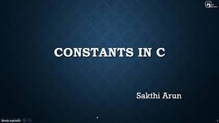 Lesson - 14 | Constants in C | Part 2 | C Tutorial