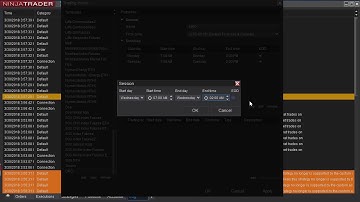 NinjaTrader 8 Session Hours Template