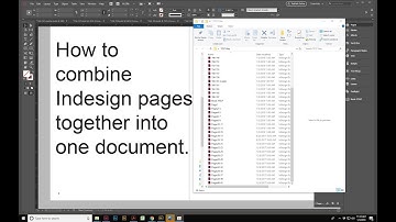 Combining pages into one Indesign document