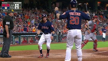 LAA@HOU: Gomez doubles and Rasmus hustles for a run