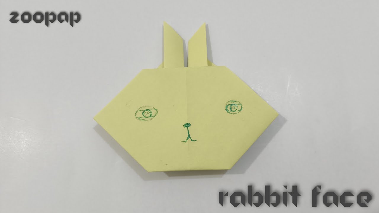 How to make an origami rabbit face 🐰#paper - YouTube