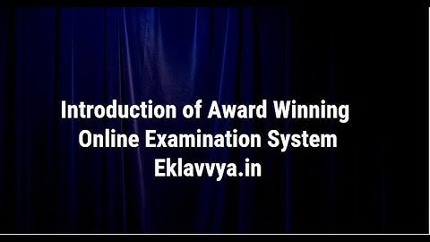 Introduction of online Examination System Eklavvya