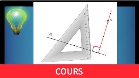 Cours ♦ Tracer la perpendiculaire à une droite passant par un point • Utiliser une équerre ♦ Sixième