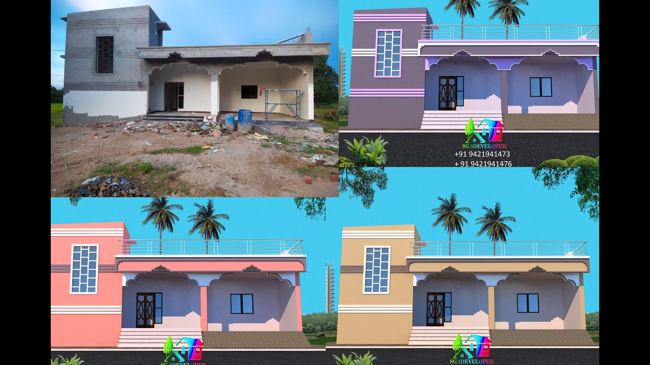 INDIAN VILLAGE HOUSE EXTERIOR COLOR 2020 || VILLAGES HOUSE ...
