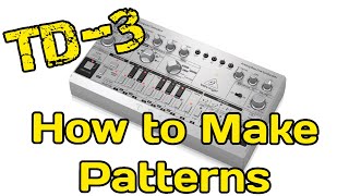 Behringer TD3  How to make patterns / Midi Mode / Change Key