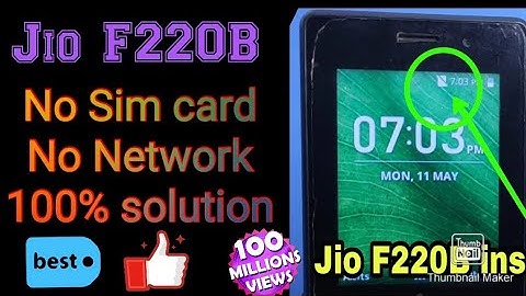 Jio Phone F220B No Sim card No Network Problem Solution