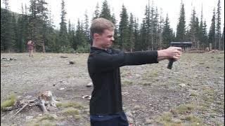 Firing a Glock 19 with a 30 round magazine...