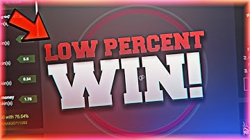 CSGO GAMBLING - WINNING A JACKPOT WITH A LOW PERCENT CHANCE! WINNING BIG WITH LITTLE!