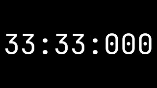 Celebrity Countdown timer 33 minutes, 33 seconds [33:33:000] - White on black with milliseconds Net Worth