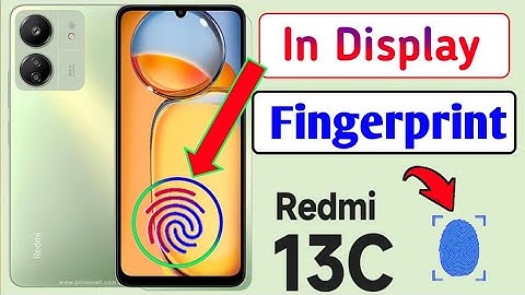Redmi 13C me in display fingerprint setting | How to set in display fingerprint lock in Redmi 13c