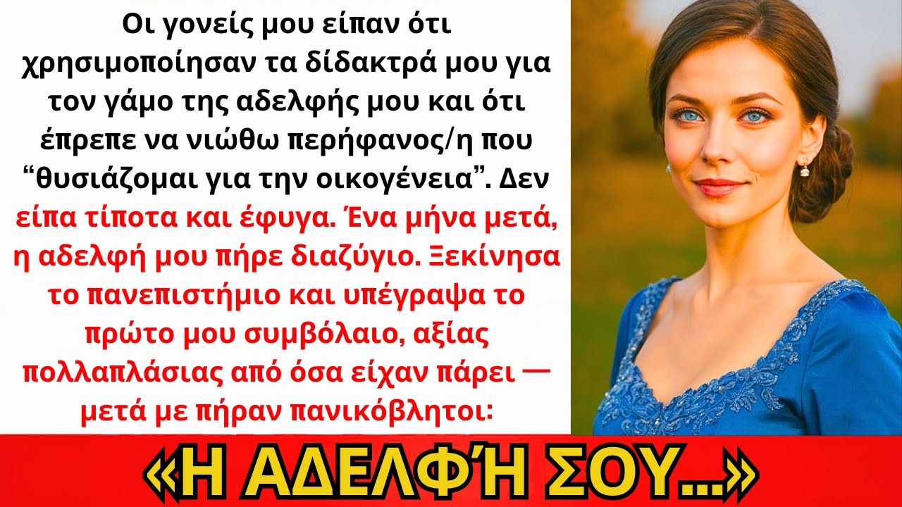 Οι Γονείς Πήραν Τα Λεφτά Των Σπουδών Για Τον Γάμο Της Αδερφής — Όταν Άρχισε Η Σχολή...