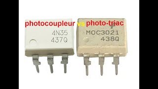 photocoupleur VS photo triac مقارنة  بين الفوتوكبلر و الترياك الضوئي