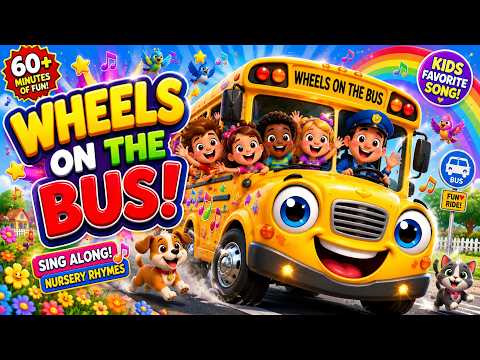 🌈 Super Happy Wheels On The Bus Ride! Wheels On The Bus Baby Songs & Nursery Rhymes