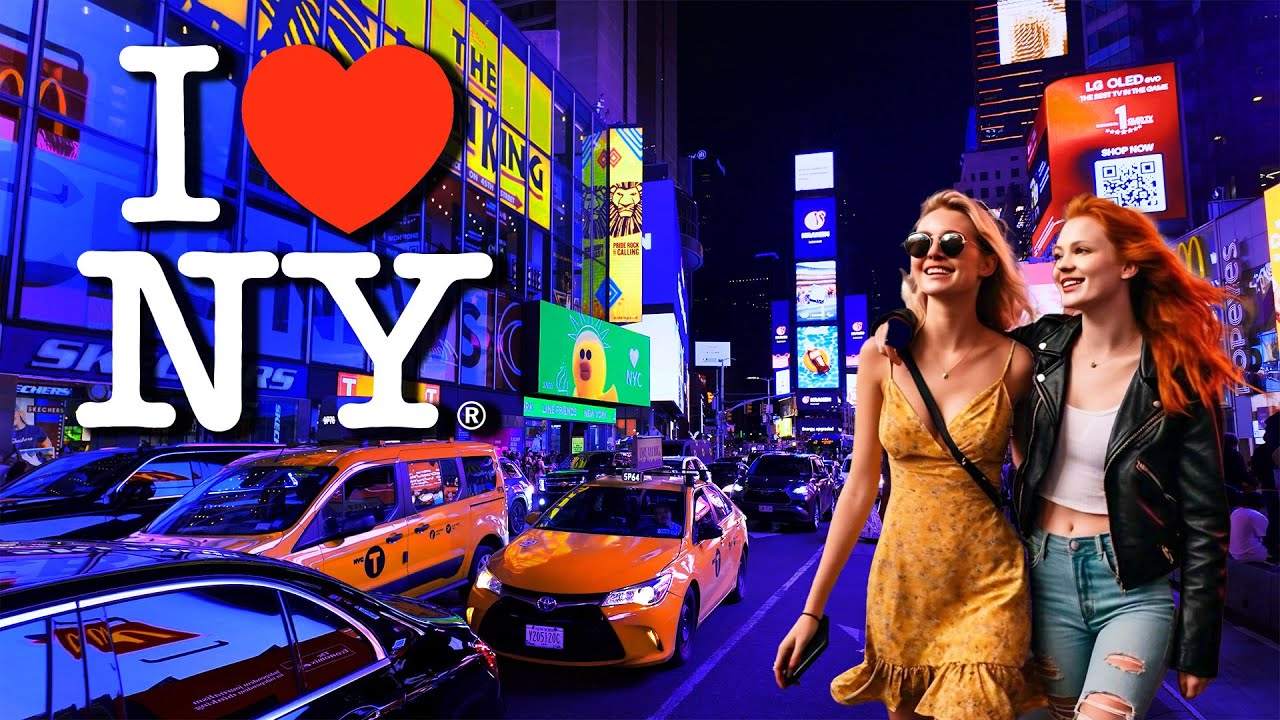 New York, Amerika Serikat | Manhattan | Jelajah Kota Malam 4K