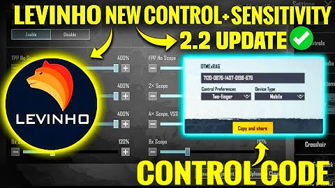 (New 2.2) Levinho sensitivity & Levinho 4 finger control code | levinho sensitivity code pubgm 2022