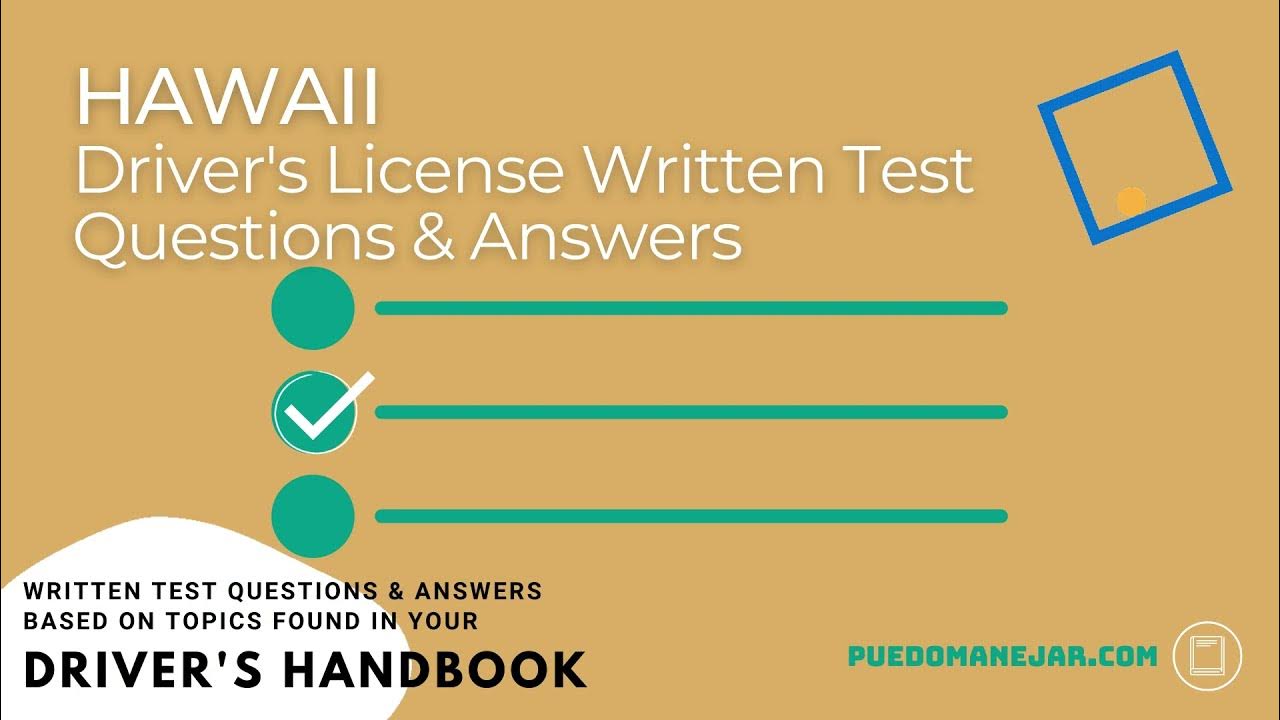 Hawaii DMV Written Test Questions & Answers for Real the HI Driver's