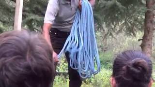 CLIMBING KNOTS,ROPE COILING TECHNIQUES,ABVIMAS MANALI BASIC MOUNTAINEERING COURSE,ROPE COILING