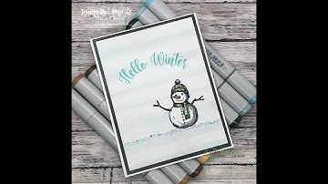 Unity Quick Tip: Clean and Simple Snowman Card with Glitter Accent