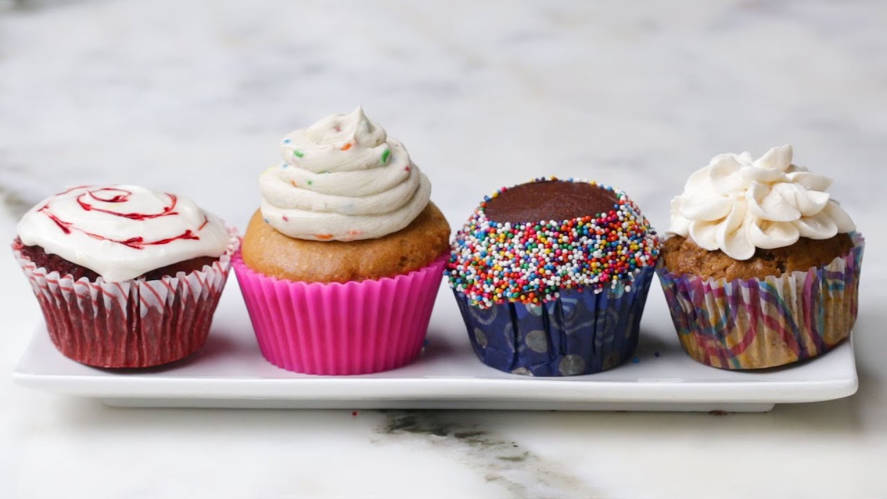 Vegan Cupcakes 4 Ways | Tasty