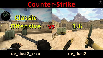CS:CO vs CS 1.6 - Map comparison on de_dust2