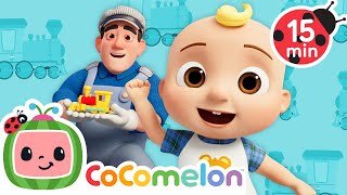 JJ Drives A Steam Train! 🚂 | CoComelon Nursery Rhymes & Songs | Kids Learning