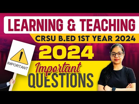Learning Teaching: Imortant