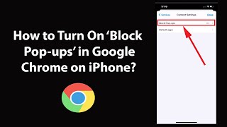 enkel vanter reservedele How to Turn On 'Block Pop-ups' in Google Chrome on iPhone? - YouTube