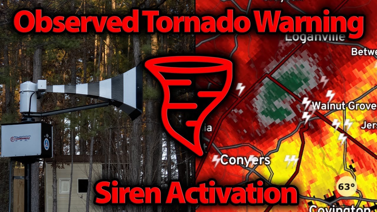 Observed Tornado Warning! Thunderbolt 1003 Siren Activation YouTube