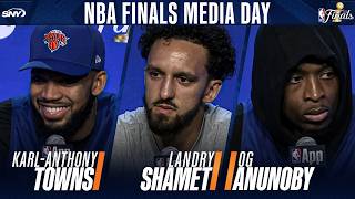 Karl-Anthony Towns, Landry Shamet, and OG Anunoby talk prep for Game 1 at NBA Finals media day screenshot 1
