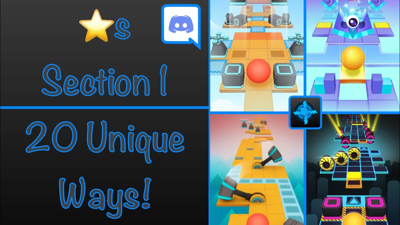 Rolling Sky ⭐️ Section 1 - 20 Unique Ways - YouTube