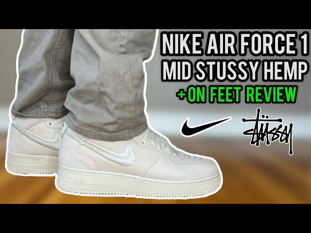 This MID deserves YOUR attention! Nike x Stussy Air Force 1 Mid Hemp On  Foot Review How to Style 