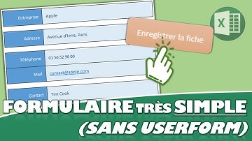 Comment créer un formulaire VBA sans Userform ? (La méthode facile sur Excel)