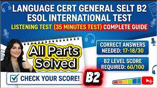 B2 English Test Languagecert General SELT ESOL International Listening Test