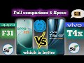  Vivo T4x vs oppo F31 : full comparison ❓🤔 Specification battery display camera 