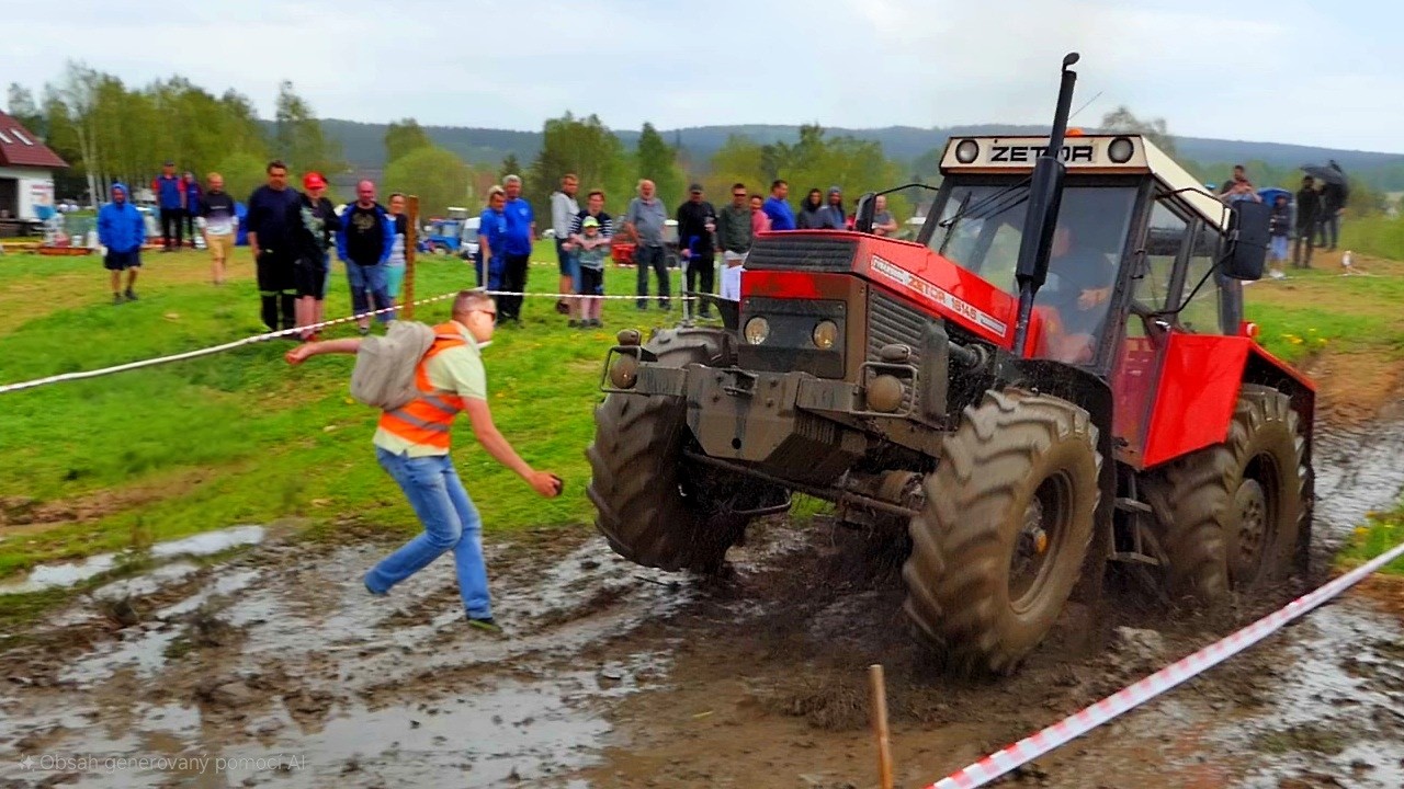 🚜 Traktoriáda Herálec 2025 – Boj s bahnem na plný plyn! 💥💦
