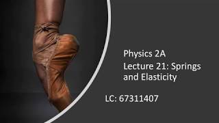 lecture 21: Springs and Elasticity
