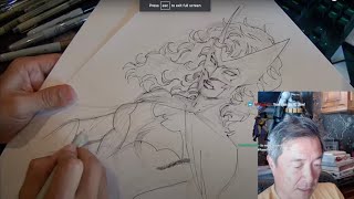 BATWOMAN Part 1 of 2 Art Stream with Jim Lee