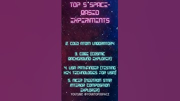 The TOP 5 Space Based EXPERIMENTS! #shorts