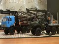 УРАЛ-44202 и КАМАЗ-4310 конверсии лесовозов с роспуском и КМУ 1:43