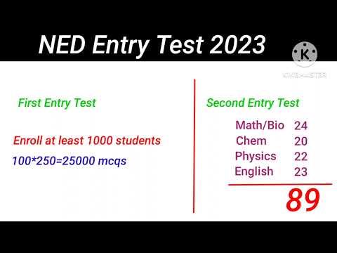 How to prepare NED entry test 2023