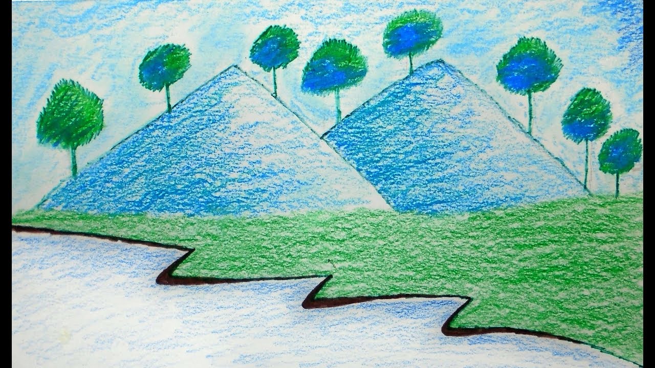 Featured image of post Mountain Scenery Drawing For Kids : How to draw a landscape, drawing,mountains,drawing with basic shapes.