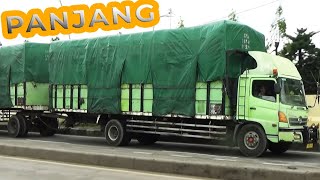 Awas Gandangan !! Truk Panjang Gandeng Hino di Pantura dan Fly Over Jalingkos