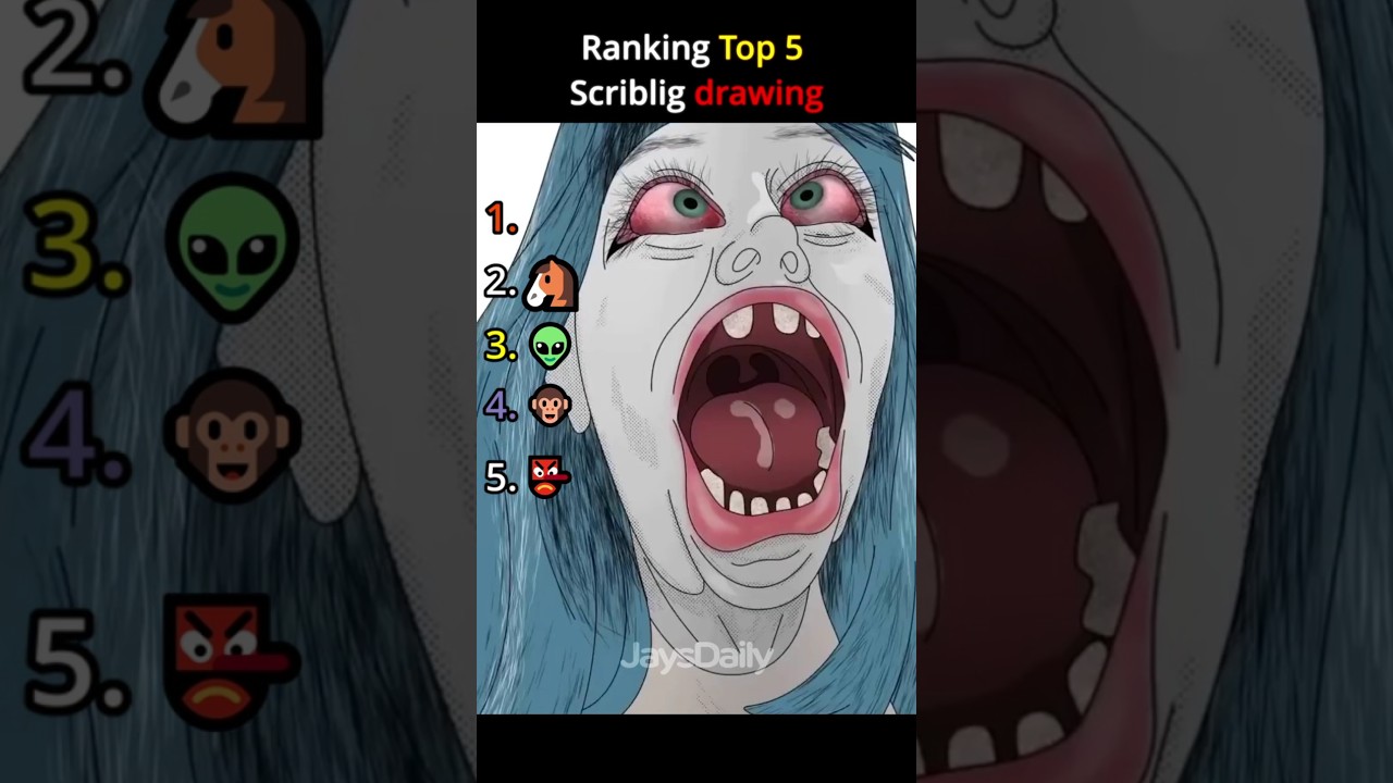 Ranking Top 5 Scriblig Drawing 🤣 