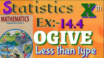 Mathematics | Class-10 Ch-14 | Statistics |Ex -14.4| Question-1 | OGIVE (LESS THAN TYPE)