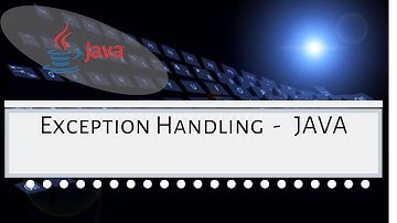 EXCEPTION HANDLING  in JAVA | JAVA
