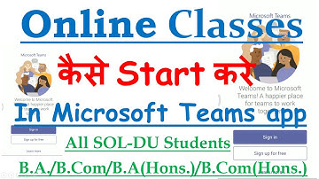 How to Start Online Classes in Microsoft Teams app I SOL DU
