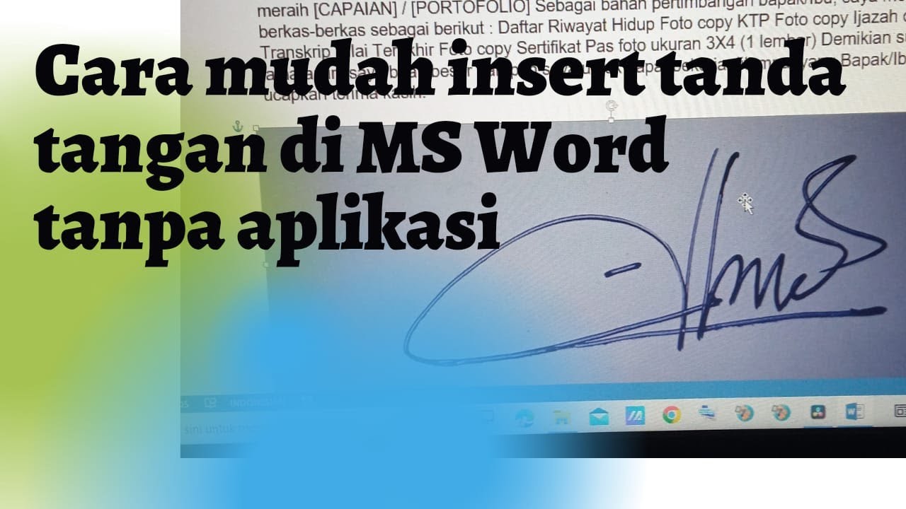 CARA GAMPANG INSERT TANDA TANGAN DI WORD TANPA APLIKASI YouTube Cara gampang insert tanda tangan di word tanpa aplikasi youtube