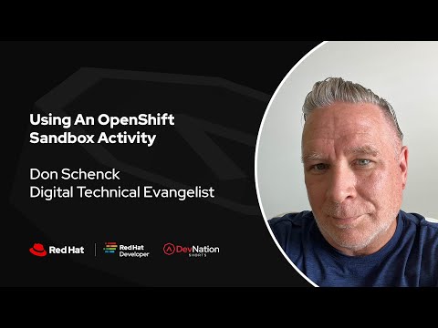 Using an OpenShift Sandbox activity