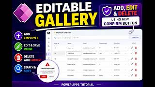 Power Apps Editable Gallery | Add, Edit, Delete & Search Records | IT Asset Management App screenshot 4